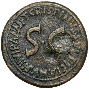 Octavian Augustus (27 B.C.-14 A.D.) Dupondius, Rome - T. Quinctius Crispinus Sulpicianus (18 B.C.)
