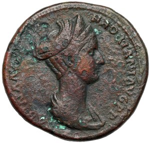 Sabine, épouse d'Hadrien (117-136 ap. J.-C.) Sesterc, Rome - rare buste