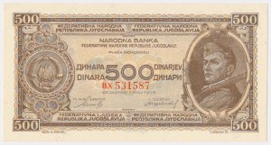 Yougoslavie, 500 dinars 1946