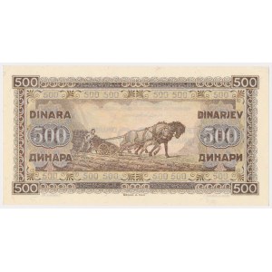 Jugosławia, 500 Dinara 1946