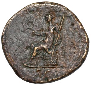 Sabina, épouse d'Hadrien (117-136 ap. J.-C.) As, Rome - rare buste