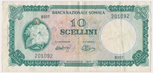 Somalia, 10 Scellini 1971