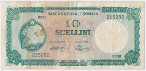 Somalia, 10 Scellini 1971