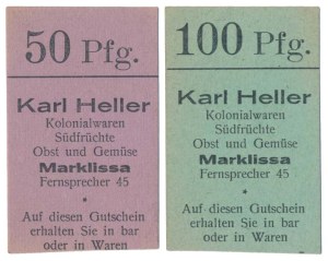 Forest [Marklissa], Karl Heller - 50 et 100 pfg set (2pc)