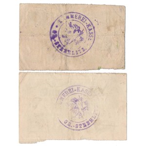 Gross-Strehlitz (Strzelce Opolskie), 10 i 25 pfg 1918 - zestaw (2szt)