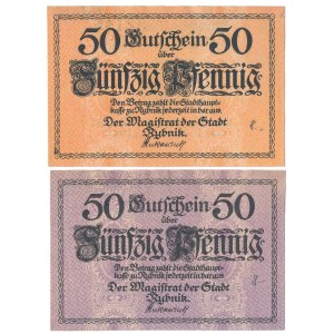 Rybnik, 50 fenigów 1918 i 1919 - zestaw (2szt)