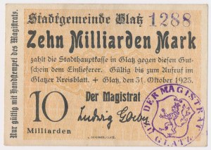 Klodzko [Glatz], 1 billion marks 1923