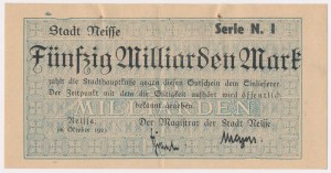 Nysa [Neisse], 50 milliards de marks 1923