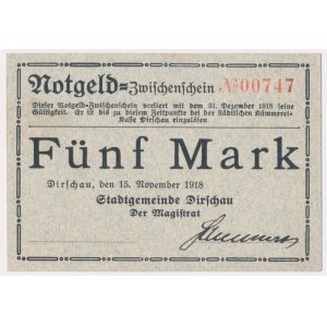 Dirschau (Tczew), 5 marek 1918 - jeden podpis