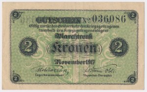 Autriche, Kriegsgefangenenlager Marchtrenk, 2 couronnes 1917
