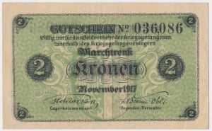 Autriche, Kriegsgefangenenlager Marchtrenk, 2 couronnes 1917