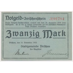 Dirschau (Tczew), 20 marek 1918 - dwa podpisy