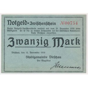 Dirschau (Tczew), 20 marek 1918 - jeden podpis