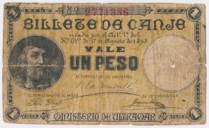 Puerto Rico, 1 peso 1895