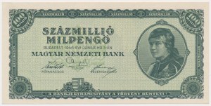 Hungary, 100 Million Milpengo 1946