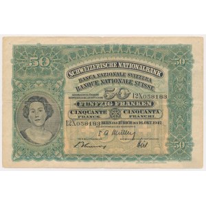 Szwajcaria, 50 Francs 1947