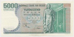 Belgium, 5,000 Francs 1975