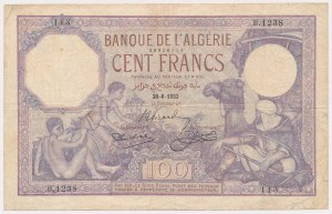 Algeria, 100 Francs 1933