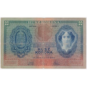 Austria, 20 Koron 1907