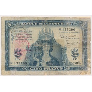 Nowa Kaledonia, 5 Francs ND (1944)