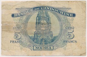 New Caledonia, 5 Francs ND (1944)