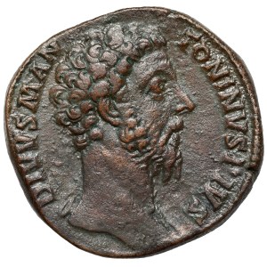 Marek Aureliusz (161-180 n.e.) Sesterc pośmiertny, Rzym