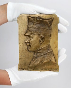 Placard (18x12.5cm) General Daniel Konarzewski, Lviv 1919 (Chodziński)