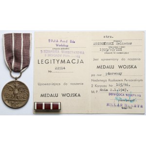 PSZnZ, Medal - Polska Swemu Obrońcy + legitymacja i baretka - po strzelcu Możdzeńskim Heliodorze