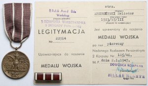 PSZnZ, Médaille - Pologne à son Défenseur + Carte d'identité et badge - pour le Tirailleur
