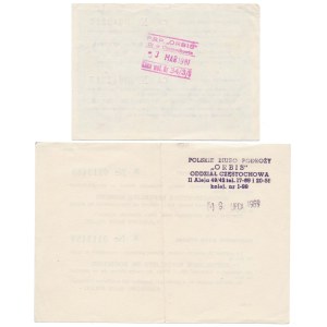 Talon tranzytowy NBP na Czechosłowację i Rumunię, 150 i 200 zł - zestaw (2szt)