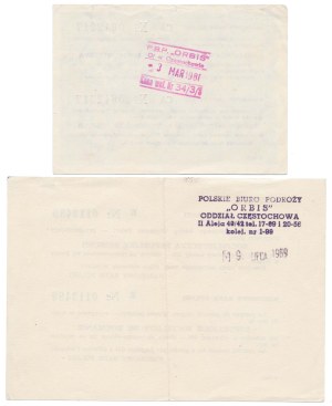 Bon de transit NBP pour la Tchécoslovaquie et la Roumanie, 150 et 200 zloty - set (2pcs)