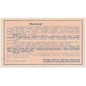 Macierz Szkolna, CEGIEŁKA na Polskie Szkoły w Czechosłowacji, 50 groszy (lata 20-te)