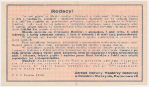 School Mother, Brick for Polish Schools in Czechoslovakia, 50 pennies (1920s)
