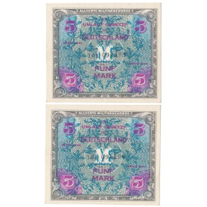 Niemcy, Okupacja aliancka 5 Mark 1944 (2szt)