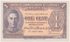Malaysia, 1 Cent 1941
