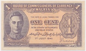 Malaisie, 1 cent 1941