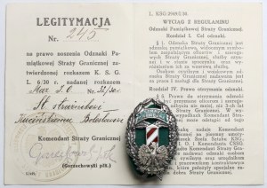 Badge, garde-frontière + carte d'identité [245].