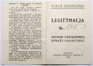 Badge, garde-frontière + carte d'identité [245].