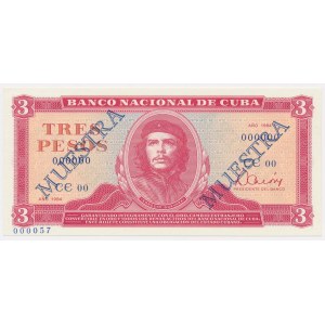 Kuba, 3 Pesos 1984 - MUESTRA