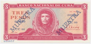 Cuba, MUESTRA 3 Pesos 1984