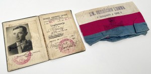 Armband, Union of Defenders of Lviv 1918 with ID card