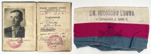 Armband, Union of Defenders of Lviv 1918 with ID card
