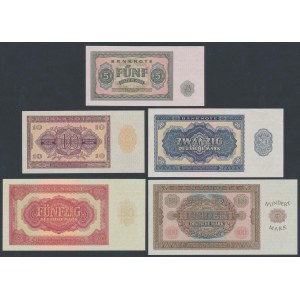 Niemcy, 5 - 100 Mark 1955 - zestaw (5szt)