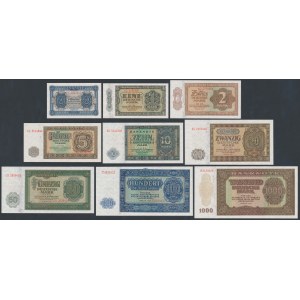 Niemcy, 50 Pfennig - 1.000 Mark 1948 - komplet (9szt)