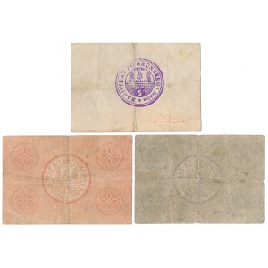Grunberg (Zielona Góra), 5, 10 i 50 Pfg 1917 - zestaw (3szt)