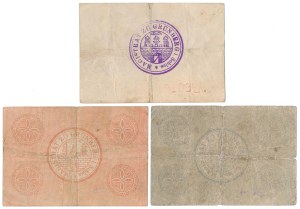 Zielona Góra [Grunberg], 5, 10 et 50 Pfg 1917 - set (3pcs)