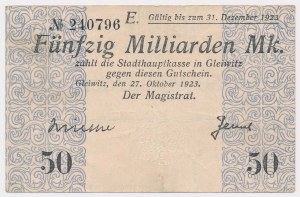 Gliwice [Gleiwitz], 5 billion marks 1923