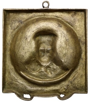 Plaque / medallion in the form of a square - Józef Piłsudski
