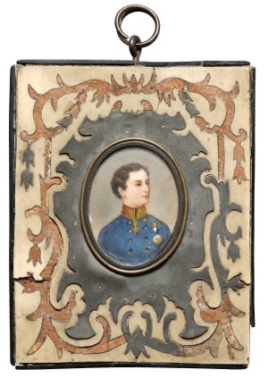 Europe, Miniature - Portrait of a young soldier (19th century).