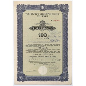 Lwów, TKZ, 4.5% List zastawny 100 zł 1934